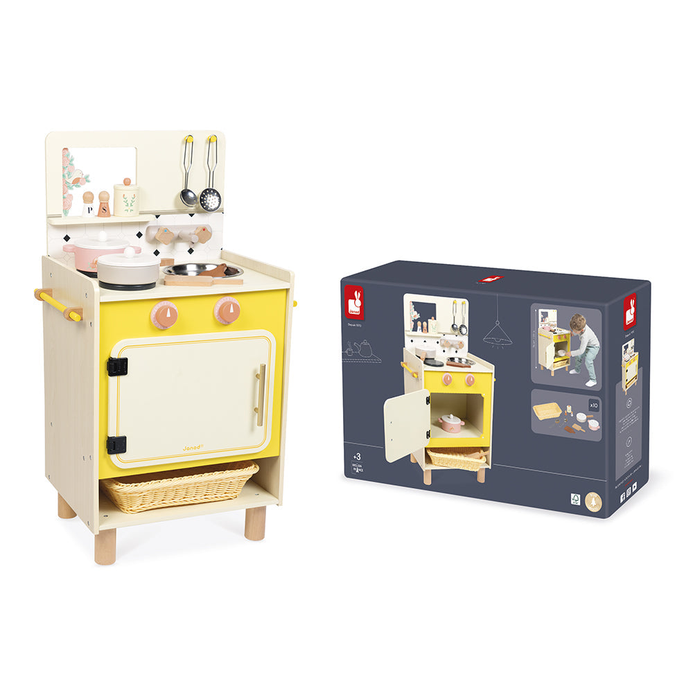 Janod - Cottage Chic Compact Cooker Kitchen - Preschool