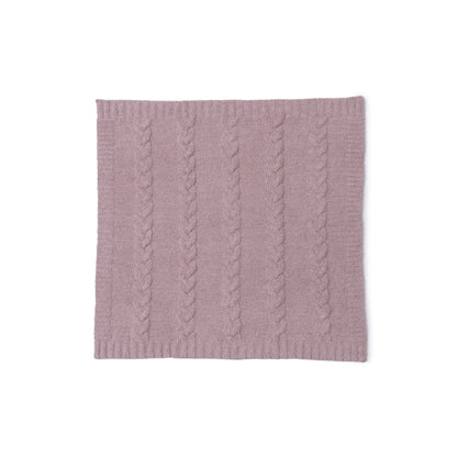 Barefoot Dreams - CozyChic Braided Cable Receiving Blanket - Heathered Rose-Dusty Mauve - Infants