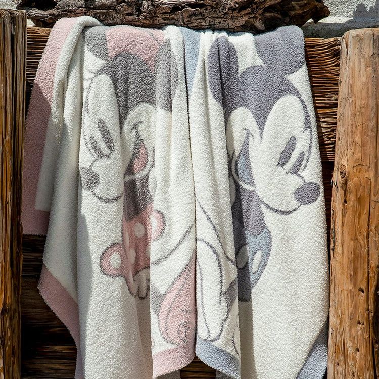 Barefoot Dreams - CozyChic Vintage Disney Mickey Mouse Baby Blanket - Trend Accessories