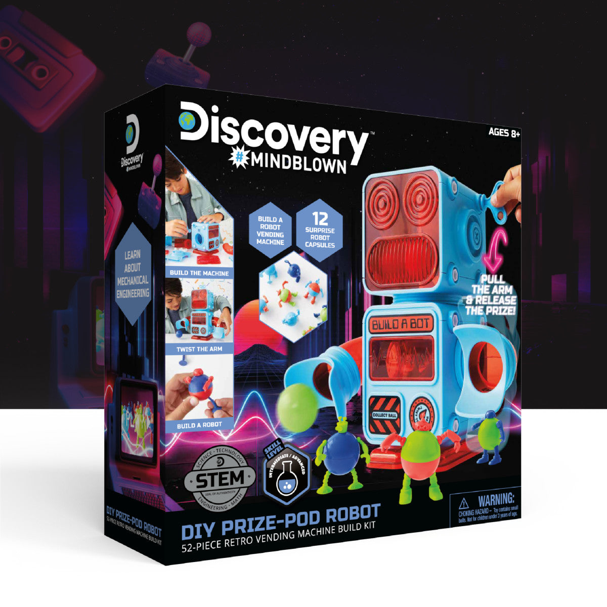 Discovery - DIY Prize-Pod Robot 52-Piece Retro Vending Machine Build Kit - STEM