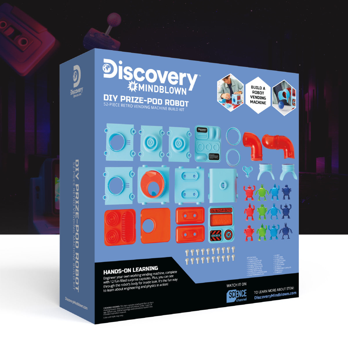 Discovery - DIY Prize-Pod Robot 52-Piece Retro Vending Machine Build Kit - STEM