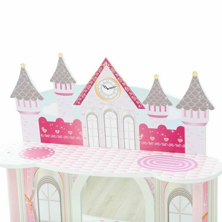 Teamson Kids - Dreamland Castle Play Vanity Set - White / Pink - Room Decor