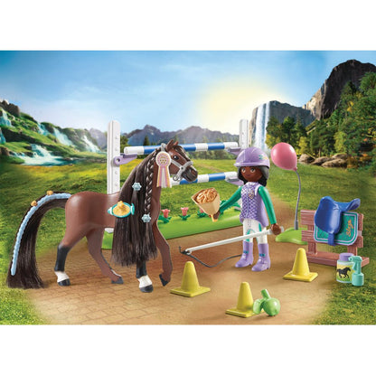 Playmobil - Equestrian Jumping Arena with Zoe and Blaze Playset - Preschool