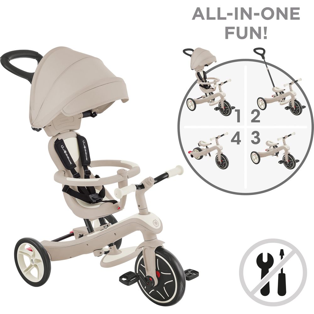 Globber - Explorer Trike Eco 4-in-1 - Coconut - Outdoor