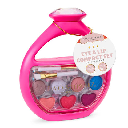 FAO Schwarz - Eye & Lip Compact 7-Piece Set - Fashion Activity and Roleplay