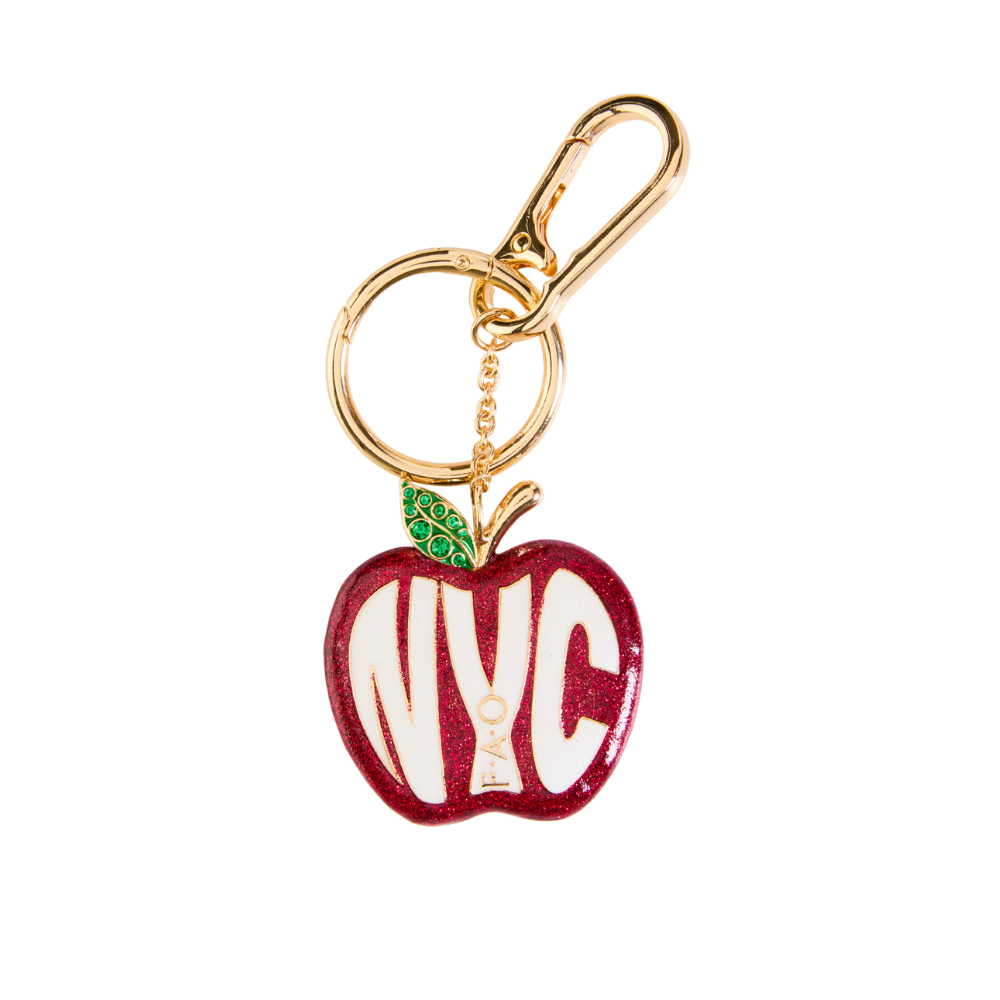 FAO Schwarz - FAO NYC Apple Keychain - Souvenirs
