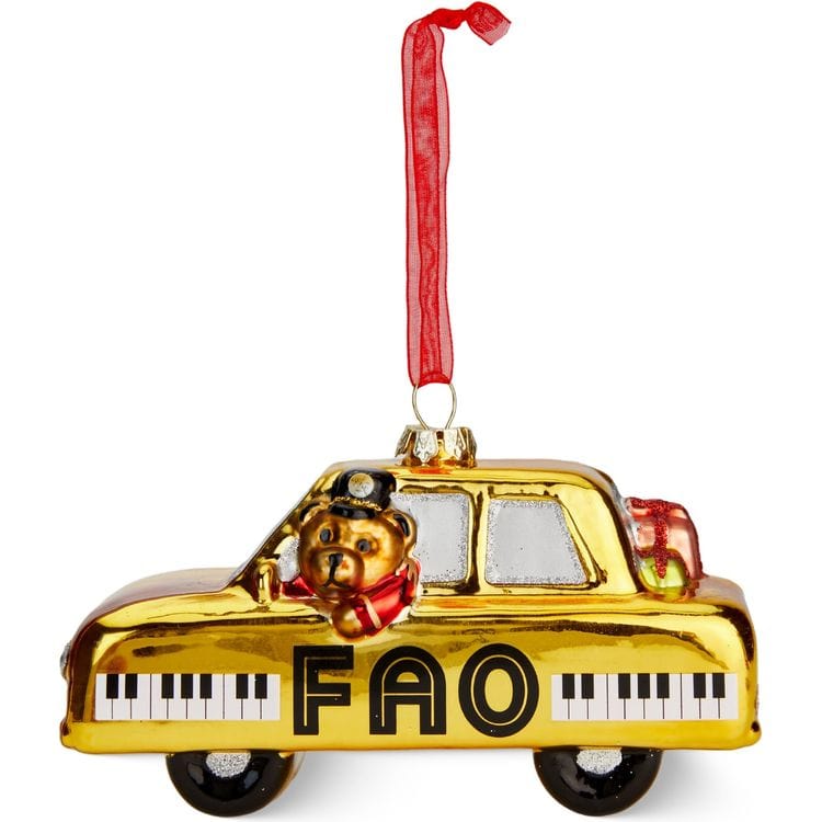 FAO Schwarz - FAO Taxi Glass Ornament - Holiday