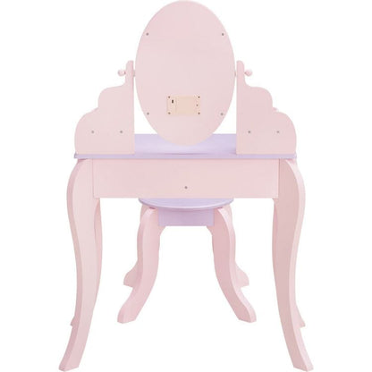 Teamson Kids - Fantasy Fields Little Princess Rapunzel Vanity with LED Mirror - Room Decor