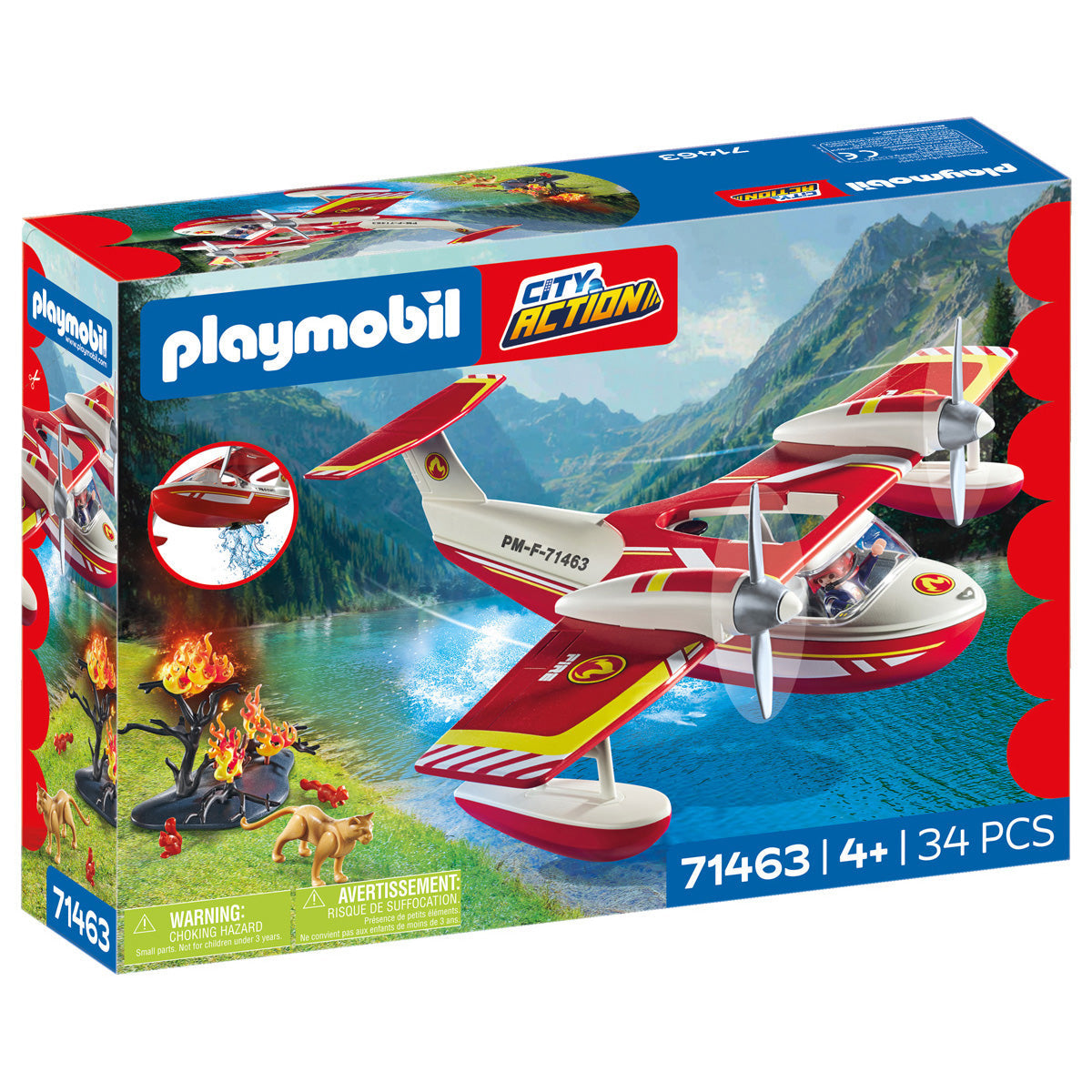 Playmobil - Firefighting Seaplane Playset - Preschool