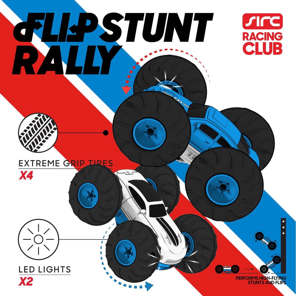Sharper Image - Flip Stunt Rally Remote Control Stunt Vehicle - Vehicles