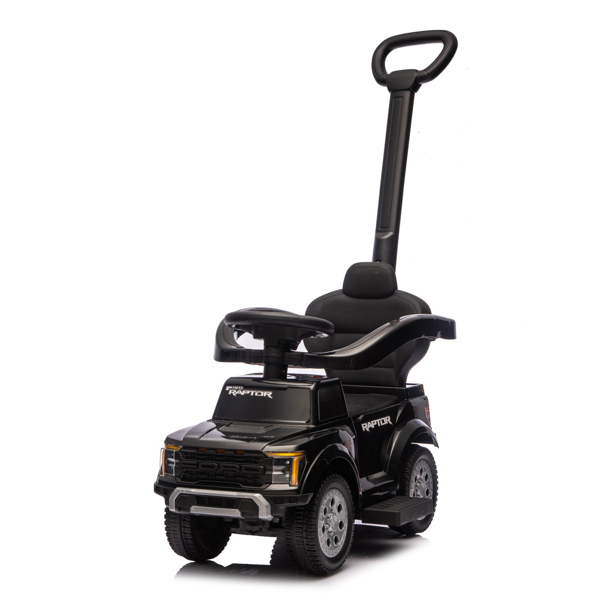 Freddo - Ford Raptor 3-in-1 Push Ride On Toy Car - Black - Outdoor