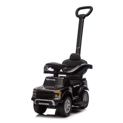 Freddo - Ford Raptor 3-in-1 Push Ride On Toy Car - Black - Outdoor
