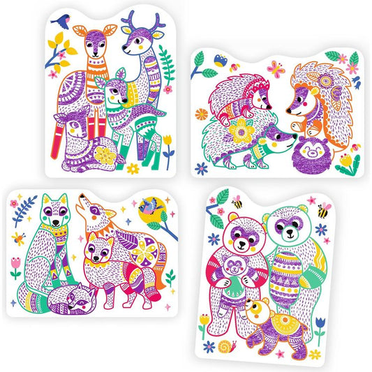 Djeco - Forest Families Coloring Set - Creativity