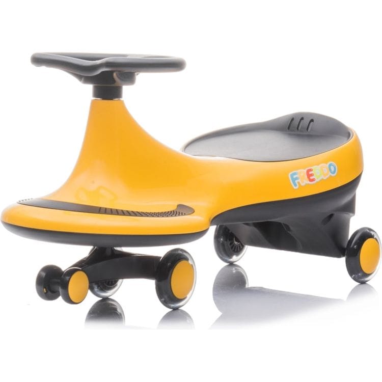 Freddo - Freddo Toys Swing Car with Flashing Wheels - Yellow - Outdoor
