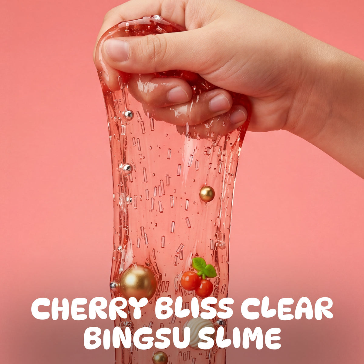 FAO Schwarz - Gelato Swirl Slime – Cherry Bliss Clear Bingsu Slime - Creativity