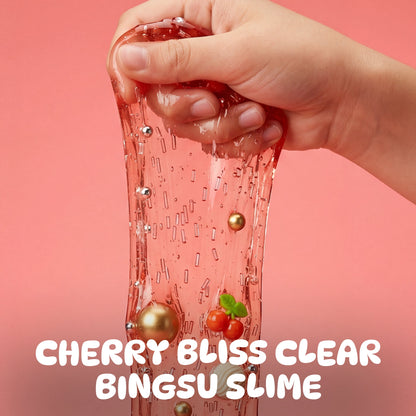 FAO Schwarz - Gelato Swirl Slime – Cherry Bliss Clear Bingsu Slime - Creativity