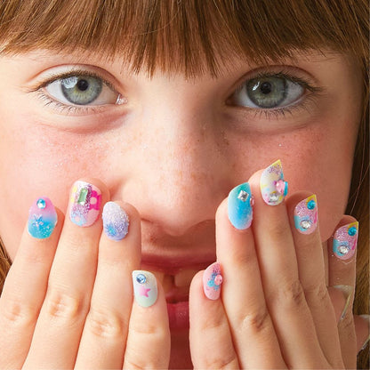 FAO Schwarz - Glitz & Glam Nail Studio Custom Press-On Nail Kit - Fashion Activity and Roleplay