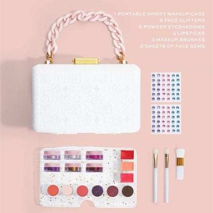 FAO Schwarz - Glitz & Glam Portable Vanity Makeup Case - Fashion Activity and Roleplay