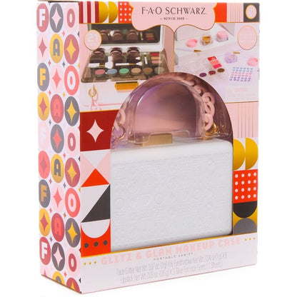FAO Schwarz - Glitz & Glam Portable Vanity Makeup Case - Fashion Activity and Roleplay