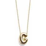 Minibar by BaubleBar - Gold Bubble Initial Necklace - G - Trend Accessories
