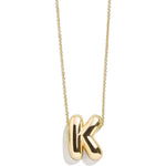 Minibar by BaubleBar - Gold Bubble Initial Necklace - K - Trend Accessories