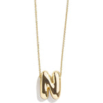Minibar by BaubleBar - Gold Bubble Initial Necklace - N - Trend Accessories