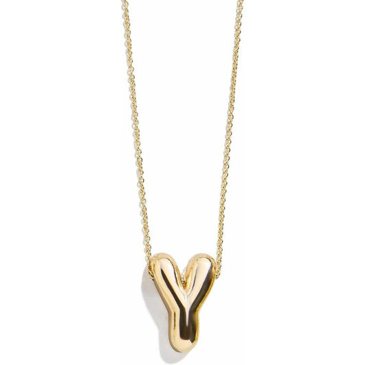 Minibar by BaubleBar - Gold Bubble Initial Necklace - Y - Trend Accessories