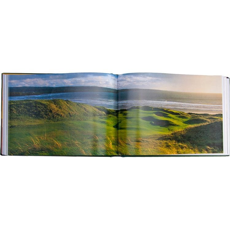 Graphic Image - "Golf Courses: Fairways of the World" Book in Green Bonded Leather - Books