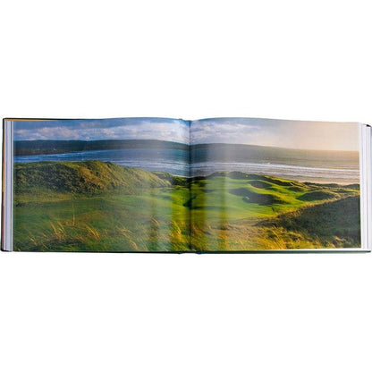 Graphic Image - "Golf Courses: Fairways of the World" Book in Green Bonded Leather - Books