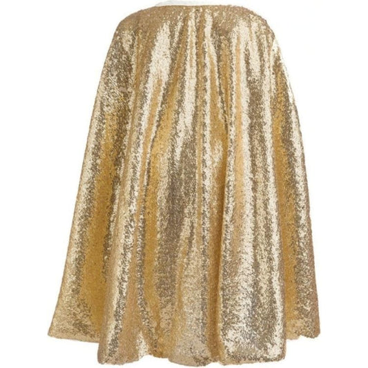 Great Pretenders - Gracious Gold Sequins Cape, Size 5-6 - Dress up