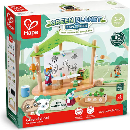 Hape - Green School Playset - Preschool