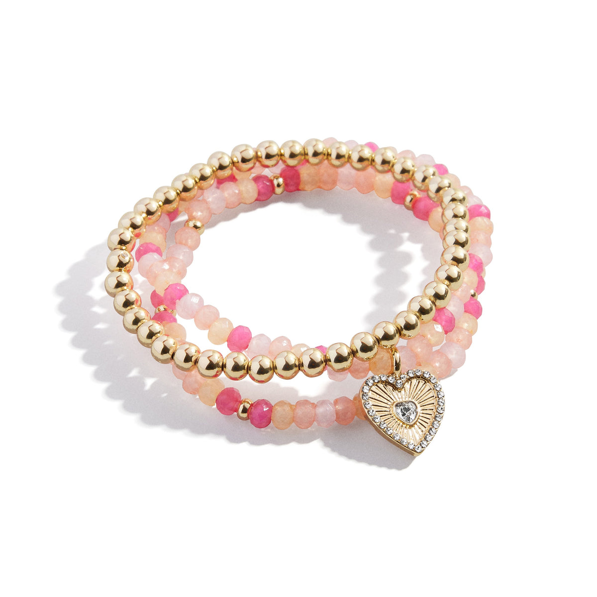 Minibar by BaubleBar - Heart Bracelet Set of 3 - Trend Accessories