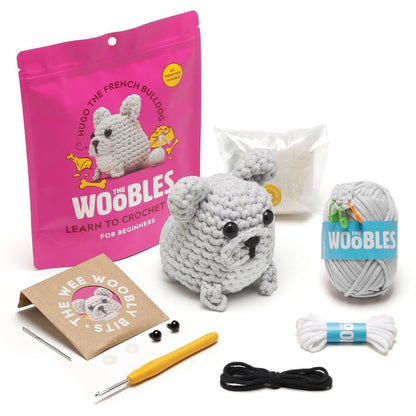 The Woobles - Hugo the French Bulldog Learn to Crochet Kit - Creativity
