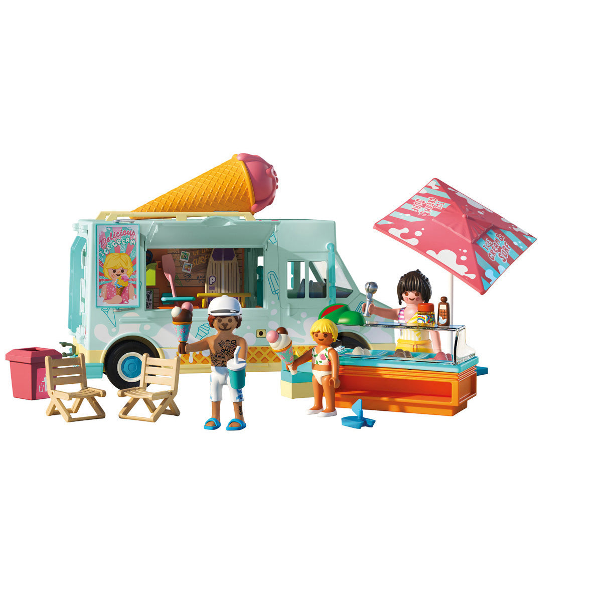Playmobil - Ice Cream Truck with Surf Shop Playset - Preschool