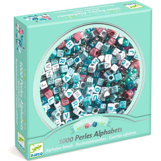 Djeco - Jewelry Making Alphabet Beads - Silver - Creativity