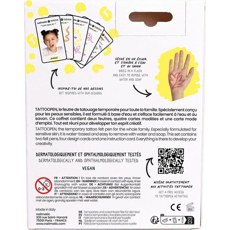 Nailmatic - Jungle Tattoo Pen Set for Kids - Trend Accessories