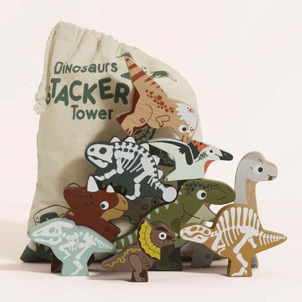 Le Toy Van - Jurassic Stacking Dinosaurs & Bag - Infants