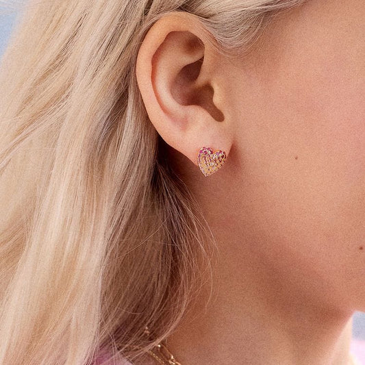 Minibar by BaubleBar - Kids' Pave Hearts Earrings - Trend Accessories