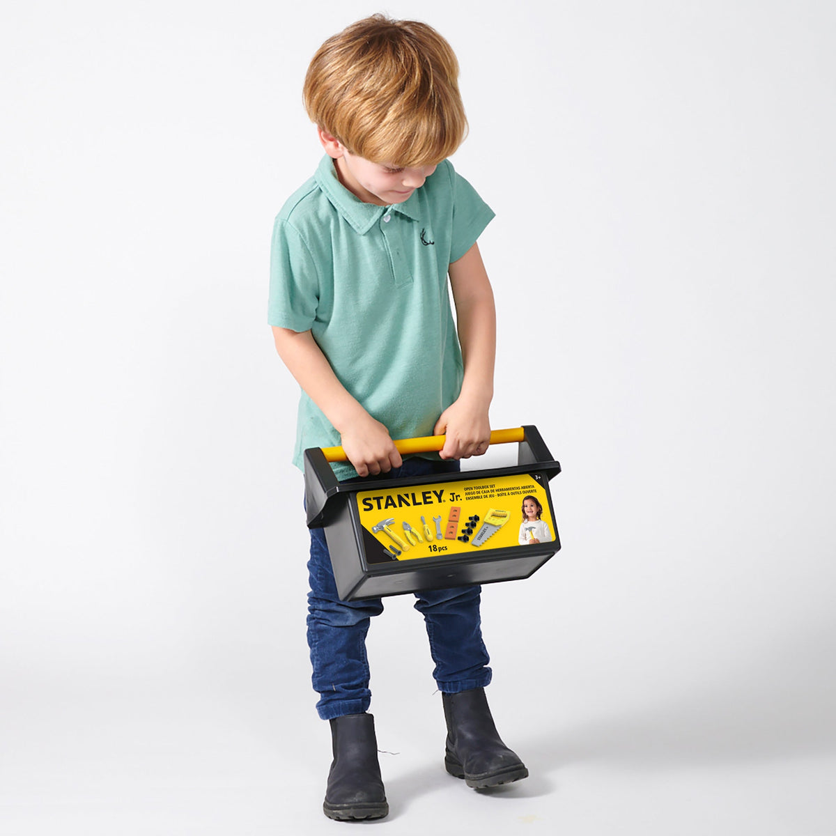 Stanley Jr. - Kids Tool Box - 18-Piece Toy Tool Set - Preschool