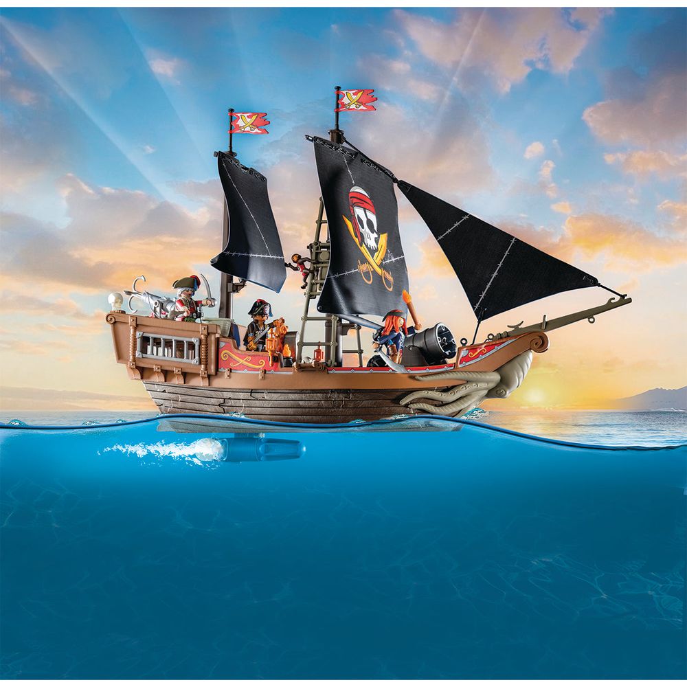 Playmobil - Large Pirate Ship Playset - Preschool