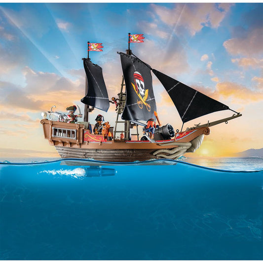 Playmobil - Large Pirate Ship Playset - Preschool