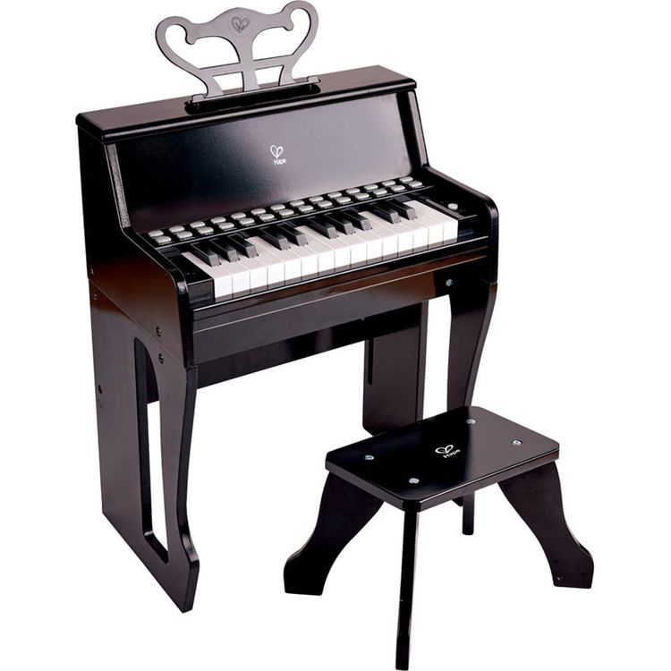 Hape - Learn with Lights Black Piano & Stool - Music