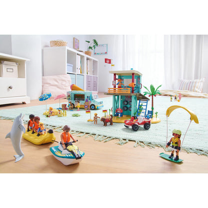 Playmobil - Lifeguard Tower with Beach Buggy Playset - Preschool