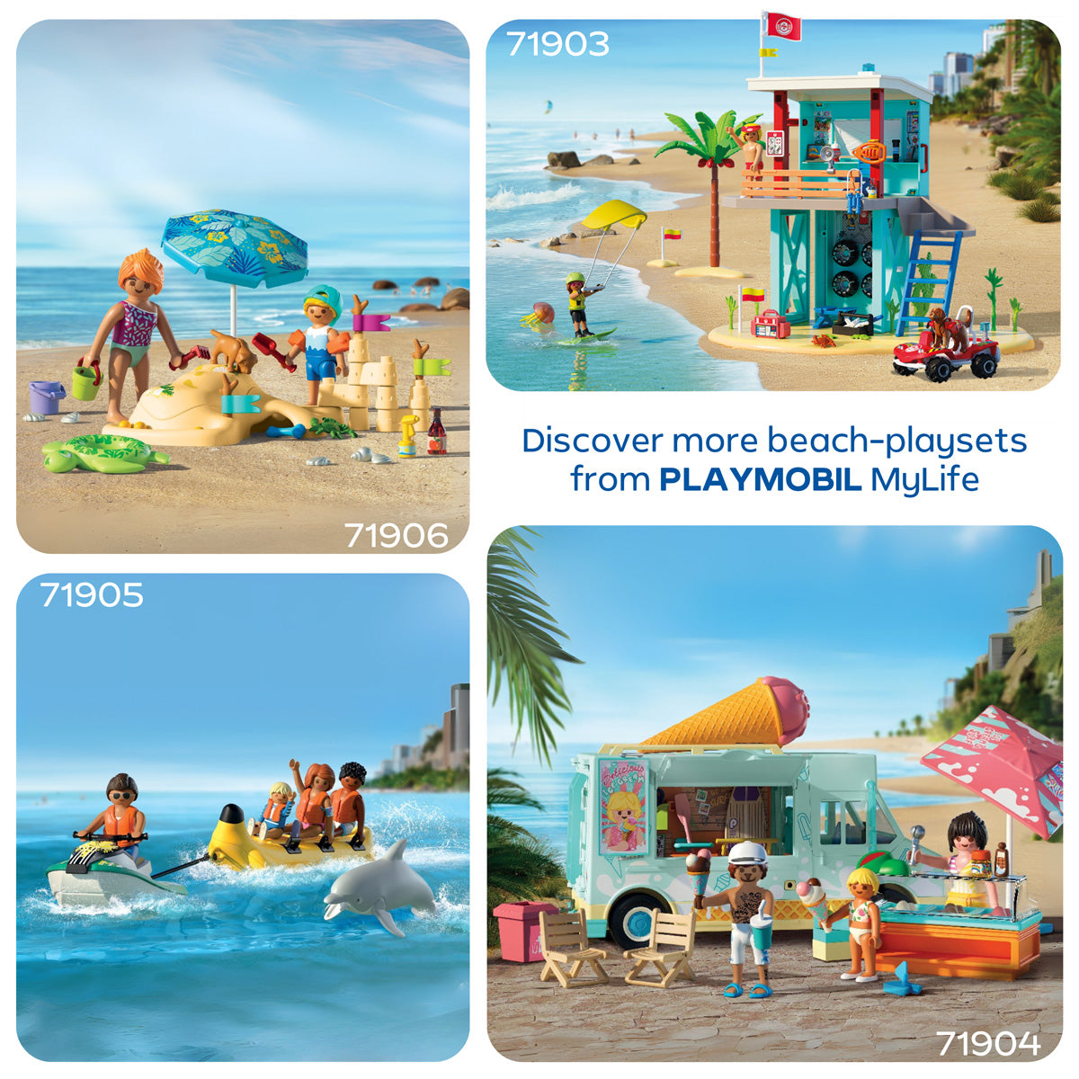 Playmobil - Lifeguard Tower with Beach Buggy Playset - Preschool