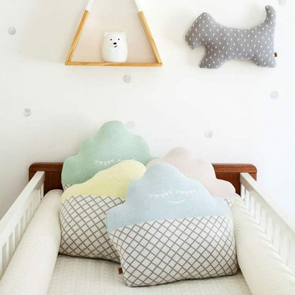 Rian Tricot - Light Blue Cupcake Pillow - Room Decor