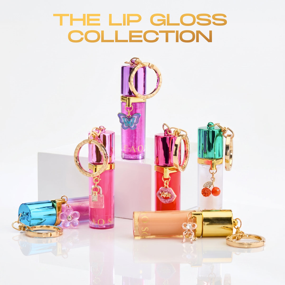 FAO Schwarz - Lip Gloss Keychain – Bubble Gum - Fashion Activity and Roleplay