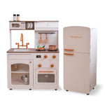 Teamson Kids - Little Chef Normandy Wooden Play Kitchen with Modular Fridge & Sink - Pink - Preschool