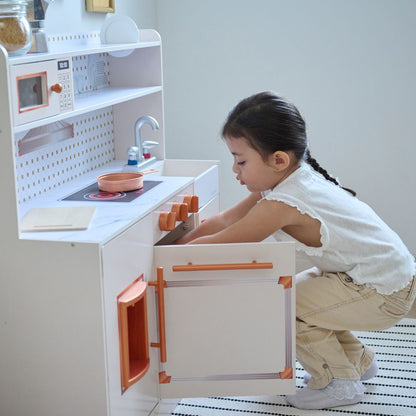 Teamson Kids - Little Chef St. Louis Wooden Play Kitchen with Sink & Ice Dispenser - Pink - Preschool