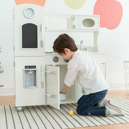 Teamson Kids - Little Chef Westchester Retro Play Kitchen - Ivory - Preschool