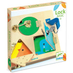 Djeco - LockBasic Locking and Unlocking Wooden Skill Board - Preschool